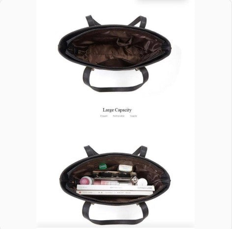 Women's PU Leather Textured Hand Bag Set
