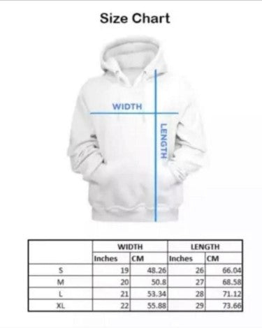 1 Pc Women's Stitched Fleece Printed Pullover Hoodie