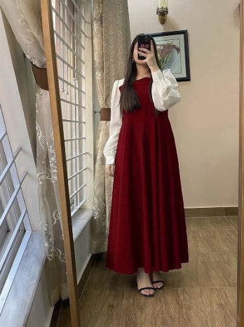 1 Pc Women's Stitched Georgette Plain Maxi